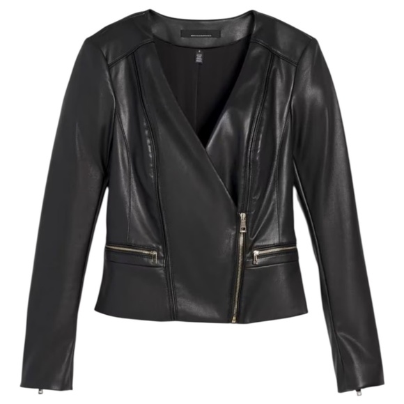 WHBM Faux Leather Moto Jacket - Picture 10 of 10